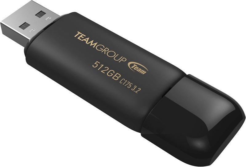 TeamGroup C175 512GB USB 3.2 Gen 1 (USB 3.1/3.0) Read 100MB/s Flash Thumb Drive, External Data Storage Memory Stick Compatible with Computer/Laptop Matte Black TC1753512GB01 - Image 3